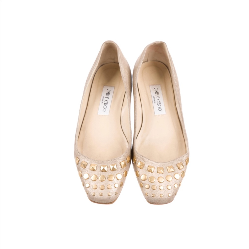 Jimmy Choo ballet flats with gold-tone studs